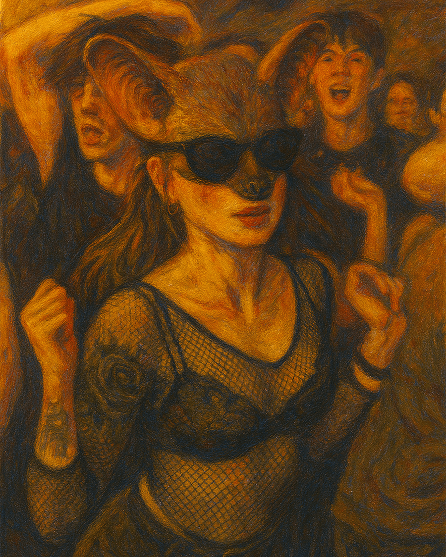 Digital Art Rave Girl